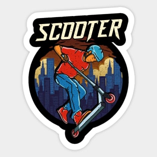 Cute & Funny Scooter Obsessed Scootering Sticker